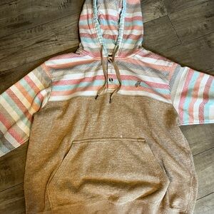 Hooey Orange and Brown Knit Sweater
